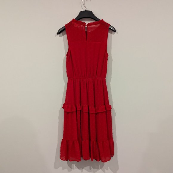 Monteau | NWT Red Sleeveless Ruffled Dress - Picture 2 of 9